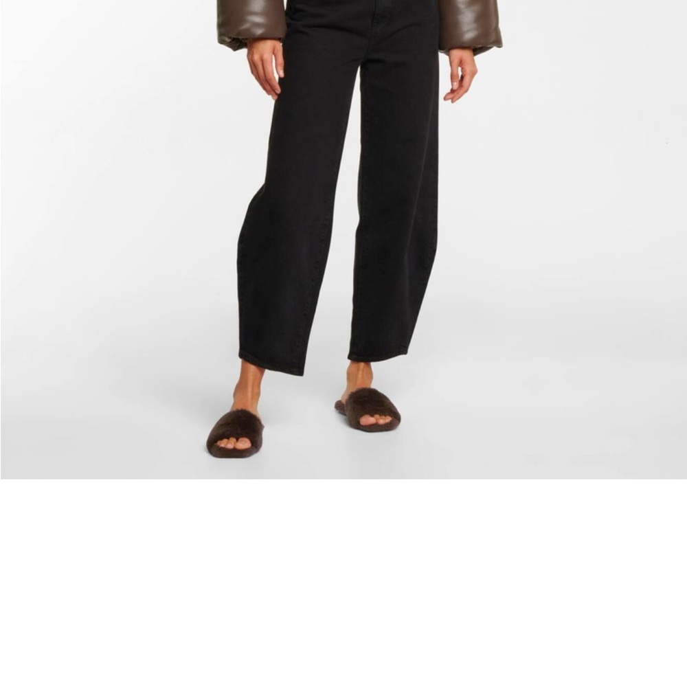 NEW!  Aeyde Anna Shearling Slides -6.5